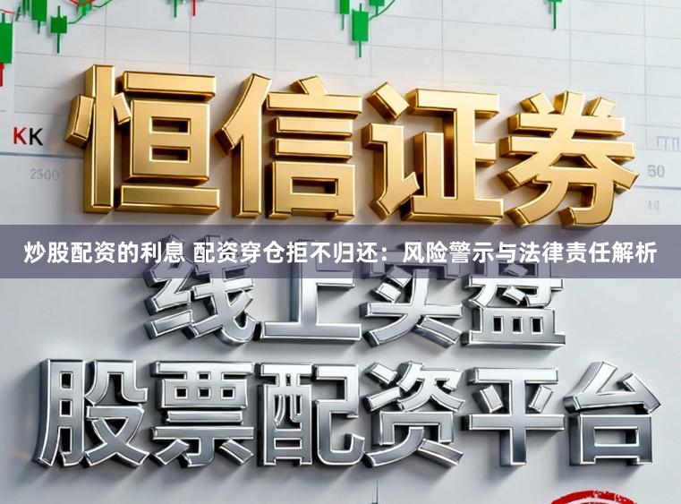 炒股配资的利息 配资穿仓拒不归还：风险警示与法律责任解析