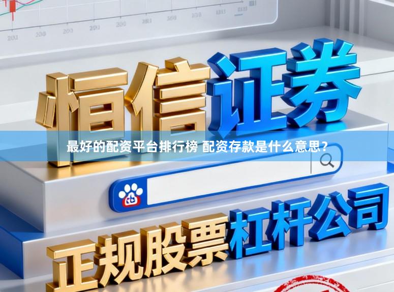 最好的配资平台排行榜 配资存款是什么意思？